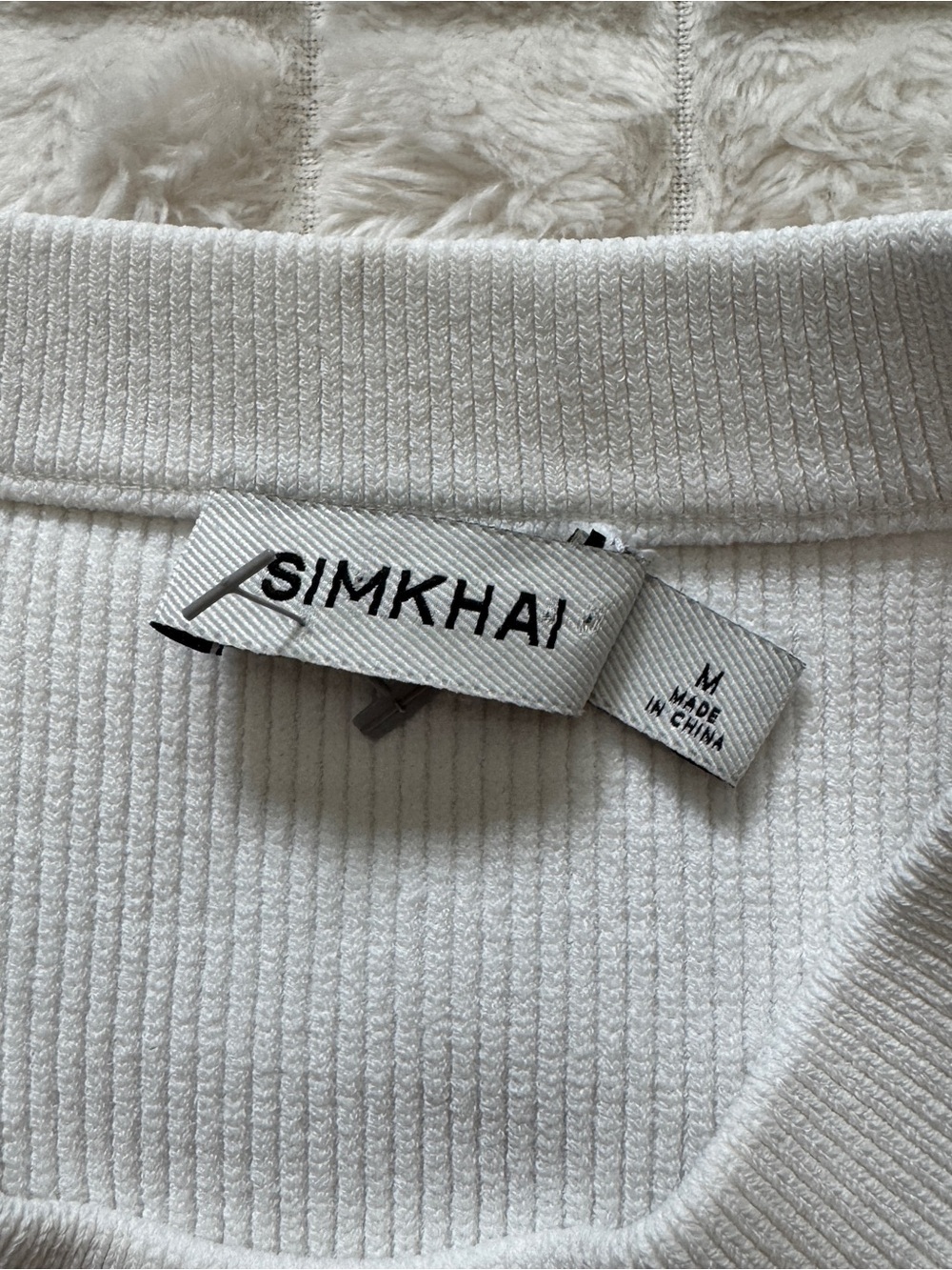 Simkhai Medium White Sleeveless Bubble Hem Mini Dress - Picture 6 of 7